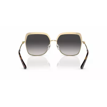 Michael Kors MK1141-10188G Damen-Sonnenbrille - Schwarzer Acetatrahmen, graue Gradientenlinse, 57 mm