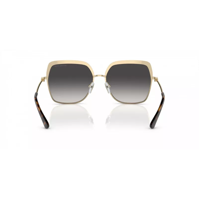 Michael Kors MK1141-10188G Damen-Sonnenbrille - Schwarzer Acetatrahmen, graue Gradientenlinse, 57 mm