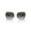 Michael Kors MK1141-10188G Damen-Sonnenbrille - Schwarzer Acetatrahmen, graue Gradientenlinse, 57 mm