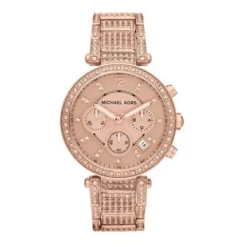 Michael Kors MK5663 Damen-Chronograph-Uhr, Edelstahl, Roségold-Ton, 39 mm