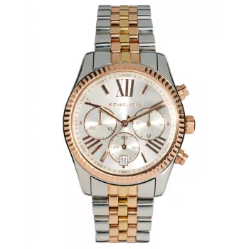 Michael Kors MK5735 Damen-Chronographuhr, Roségold-Ton Edelstahl, 39 mm