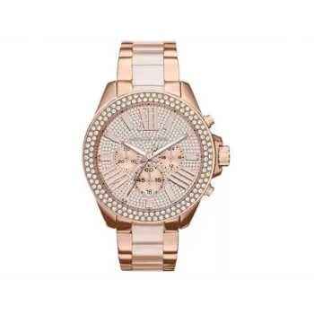 Michael Kors MK6096 Damen-Chronograph-Uhr, Edelstahl in Roségold, 42 mm