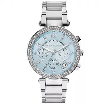 Michael Kors MK6104 Damen-Chronograph Uhr, Roségold-Ton Edelstahl, 39mm