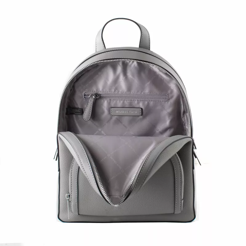 Michael Kors Rhea Damen-Rucksack 28x23x10 cm Perlgrau Saffiano-Leder