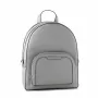 Michael Kors Rhea Damen-Rucksack 28x23x10 cm Perlgrau Saffiano-Leder