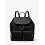 Michael Kors Unisex Rucksack 30S4SRKB7CBLA – Schwarz genarbtes Leder, Top-Zip, 34x35x14 cm