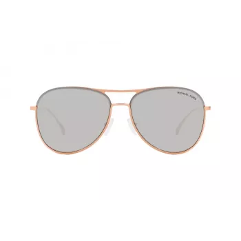 Michael Kors Unisex Sonnenbrille MK1089 Transparent Grauer Acetatrahmen Graue Gradientenlinse 59mm