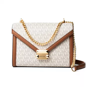 MICHAEL KORS Damen Gwen Crossbody Bag 35S5GWHL8BVAN in Vanilla, 24x18x8 cm