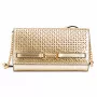 Michael Kors Damen Jet Set Charm Umhängetasche, Signature Logo Canvas, Gold-Tone Hardware