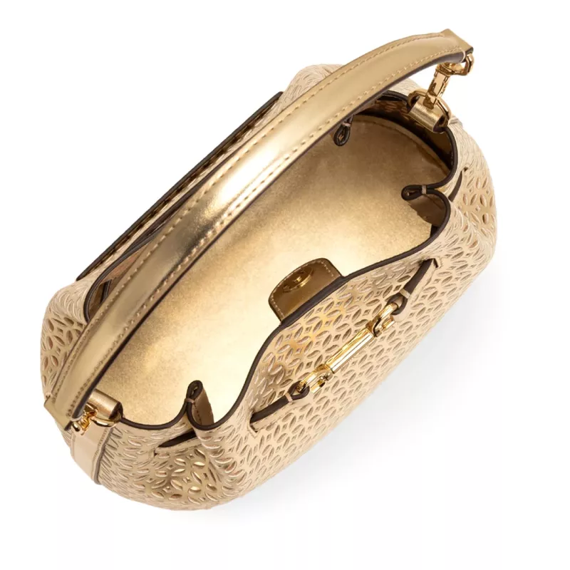 MICHAEL KORS Damen Jet Set Travel Umhängetasche 35S6G2ZC1KPAL - Signature Canvas, Gold-Tone Hardware