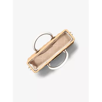 Michael Kors Damen Jet Set Travel Umhängetasche 35T4G7ZC5WOPT - Signature Canvas, Goldfarbene Beschläge