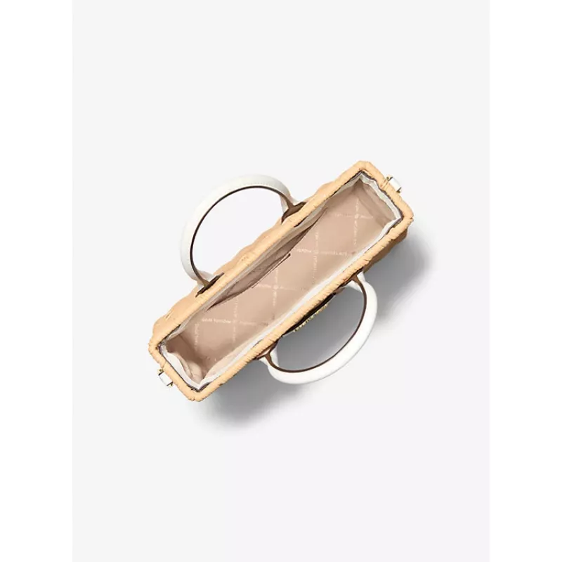 Michael Kors Damen Jet Set Travel Umhängetasche 35T4G7ZC5WOPT - Signature Canvas, Goldfarbene Beschläge