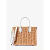 Michael Kors Damen Jet Set Travel Umhängetasche 35T4G7ZC5WOPT - Signature Canvas, Goldfarbene Beschläge