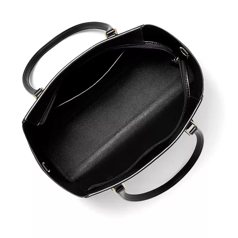 MICHAEL KORS Damen Jet Set Travel Large Saffiano Leder Tote Bag 35R3GCFT3TBLA Schwarz