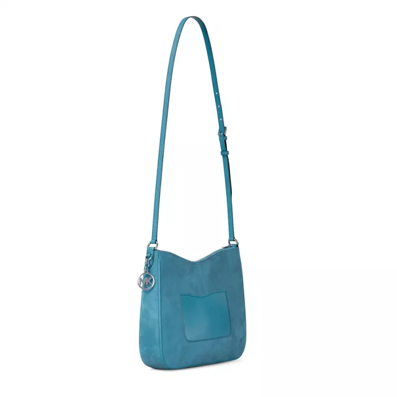 Michael Kors Damen Jet Set Travel Saffiano Leder Dome Crossbody Tasche - Marineblau (30 x 26 x 8 cm)