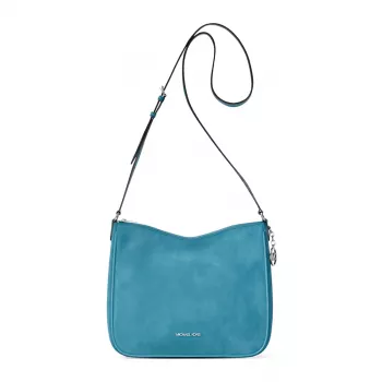 Michael Kors Damen Jet Set Travel Saffiano Leder Dome Crossbody Tasche - Marineblau (30 x 26 x 8 cm)