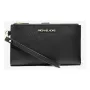 Michael Kors Women's Jet Set Travel Saffiano Leather Flat Briefcase Wristlet Wallet 35F8GTVW0LBLA (Schwarz)
