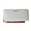 Michael Kors Damen Jet Set Travel Trifold Geldbörse aus Signature Coated Canvas, Gold-Tone Hardware - 35F8GTVT3BVNL