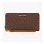 MICHAEL KORS Women's Jet Set Travel Wristlet in Brown Signature Canvas - 35S6GTVE9BBRO