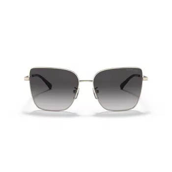 Michael Kors Damen Aviator Sonnenbrille MK1108 Light Gold Grau Verlauf 57mm