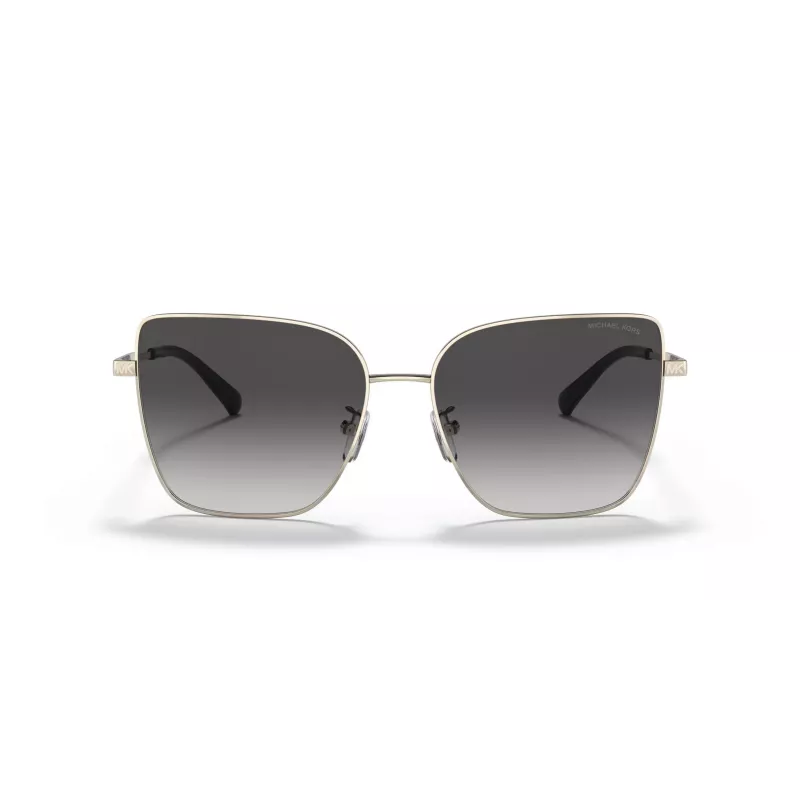 Michael Kors Damen Aviator Sonnenbrille MK1108 Light Gold Grau Verlauf 57mm