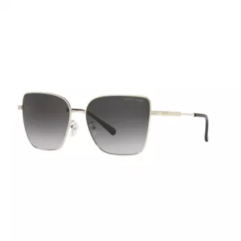 Michael Kors Damen Aviator Sonnenbrille MK1108 Light Gold Grau Verlauf 57mm