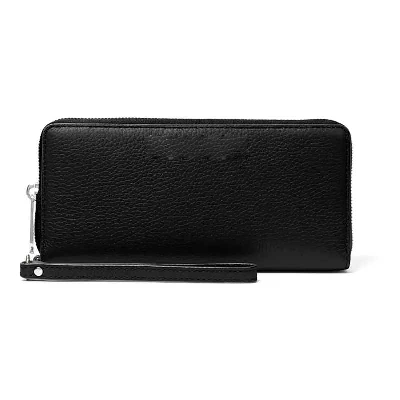 MICHAEL KORS Damen Saffiano Leder Geldbörse & Handyhülle mit Reißverschluss, Schwarz (Jet Set Travel) - 35S6STVE9LBLA