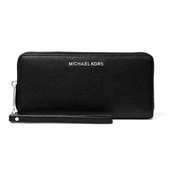 MICHAEL KORS Damen Saffiano Leder Geldbörse & Handyhülle mit Reißverschluss, Schwarz (Jet Set Travel) - 35S6STVE9LBLA