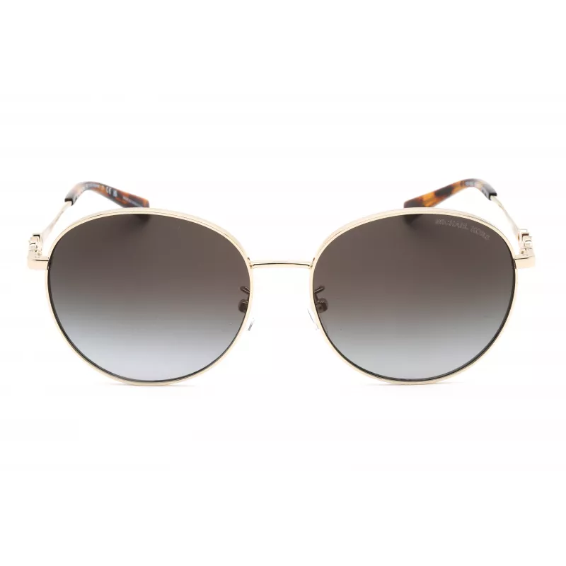 Michael Kors Damen-Sonnenbrille MK1119-10148G Eckiges transparent graues Gestell graue Gradientengläser 57/16/140 mm