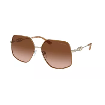 Michael Kors Damen-Sonnenbrille MK1127J10143B Roségold Metallrahmen Braune Verlaufsgläser 59 mm