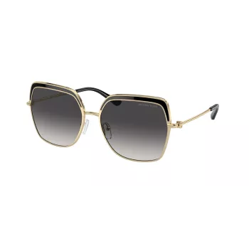 Michael Kors Damen Sonnenbrille MK1141-10148G Roségold Butterfly-Fassung Grau Verlaufsglas 57mm