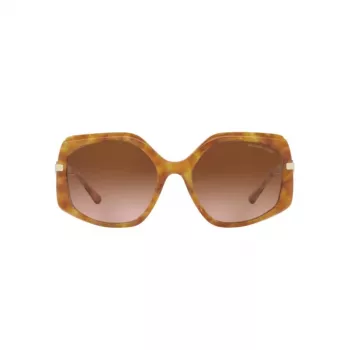 Michael Kors Damen-Sonnenbrille MK217739153B5 Dunkle Schildpatt-Fassung Braune Verlaufsgläser 56mm