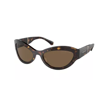 Michael Kors Damen-Sonnenbrille MK2198-300673 Dunkelbraunes Acetat-Gestell Braune Verlaufsgläser 59 mm