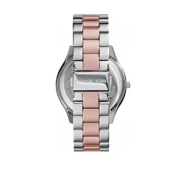 Michael Kors MK3204B Damen Quarzuhr, 34 mm, Silber/Weißes Zifferblatt