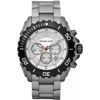 Michael Kors Herrenuhr MK8230 47mm Edelstahl Schwarzes Zifferblatt Chronograph