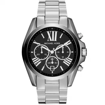 Michael Kors MK5705 Herren Quarz Uhr, 42 mm, Silber/Schwarzes Zifferblatt
