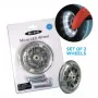 Micro Mini Scooter Räder mit LED-Leuchten - 120mm PU-Ersatzräder für Micro Mini Original/Deluxe/3in1 (Weiße LED, Transparent, Paar)