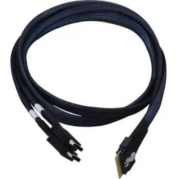 Microchip Adaptec Internes NVMe-Kabel 1x SFF-8654 x8 auf 2x SFF-8612 x4 (OCuLink) 0,8 m SlimSAS auf OCuLink für NVMe-Laufwerke