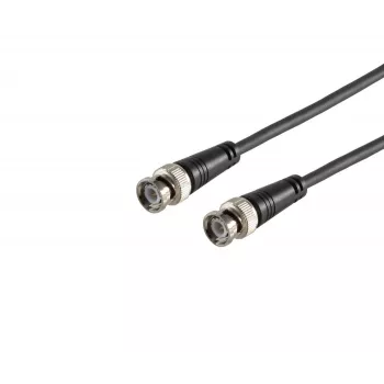 MICROCONNECT BNC-Stecker auf BNC-Stecker RG-59 Koaxialkabel, 75 Ohm, 1 m, Schwarz