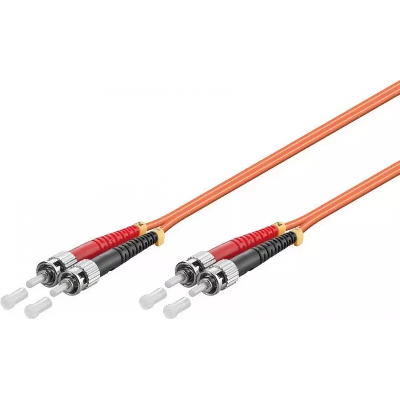 Microconnect FIB112002-2 ST/UPC auf ST/UPC OM2 Duplex Multimode Glasfaser-Patchkabel, 2m, Orange