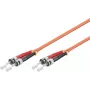Microconnect FIB112002-2 ST/UPC auf ST/UPC OM2 Duplex Multimode Glasfaser-Patchkabel, 2m, Orange