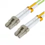MICROCONNECT LC/UPC auf LC/UPC OM5 Duplex Glasfaser-Patchkabel 100m – Limettengrün LSZH