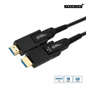 MicroConnect Premium Optic Fiber HDMI Type A Active Optical Cable, 4K, 10m, Schwarz