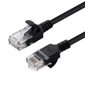 MICROCONNECT U/UTP CAT6 0,3m Schwarz Slim Ethernet Patchkabel