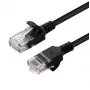 MICROCONNECT U/UTP CAT6 0,3m Schwarz Slim Ethernet Patchkabel