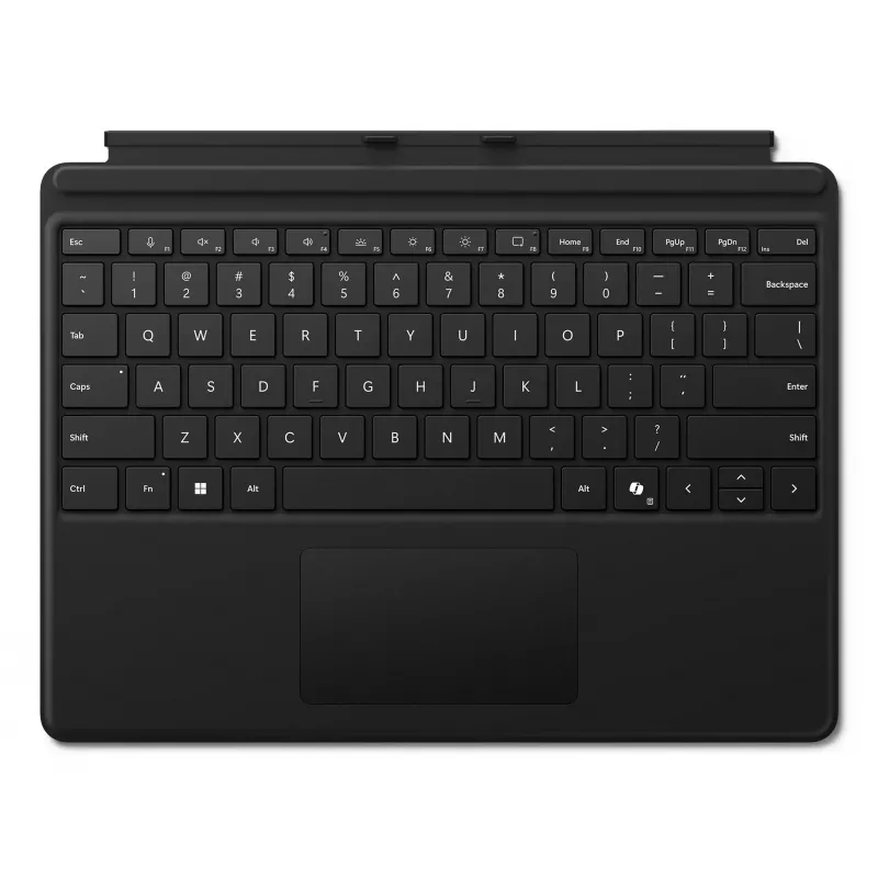 Microsoft Surface Pro Tastatur - Tastatur mit Touchpad - Hintergrundbeleuchtet - QWERTY - Englisch - Schwarz - für Microsoft Surface Pro 8, Pro 8 for Business, Pro 9, Pro 9 for Business, Pro 10 for Business, Pro (11th Edition)