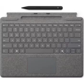 Microsoft Surface Pro Tastatur mit Slim Pen 2, Nordisches Layout, Platinum