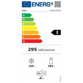 Midea MDRF632FIE45 Freistehender Multi-Door Kühlschrank, 474 L, Dark Inox, Energieklasse E