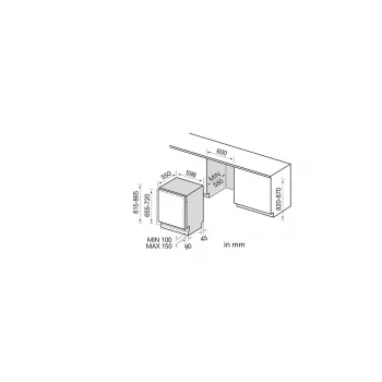 Midea MDWEB1403MB-WS Einbau-Geschirrspüler, 14 Maßgedecke, C, 44 dB