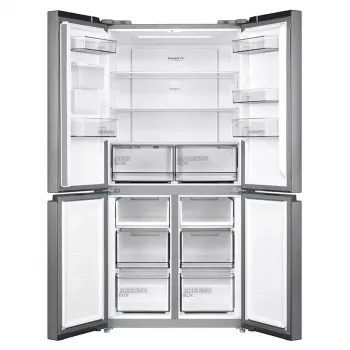 Midea Side-by-Side Kühlschrank MDRM632FGD46W, No Frost, 470 L, Edelstahl, Energieklasse D